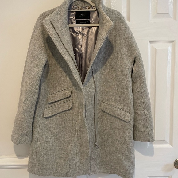 J. Crew Cocoon coat in Italian stadium-cloth wool blend warm cozy black label - Picture 7 of 10